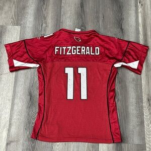 NFL Reebok Onfield Arizona Cardinals #11 Larry Fitzgerald Jersey Girls XL 16
